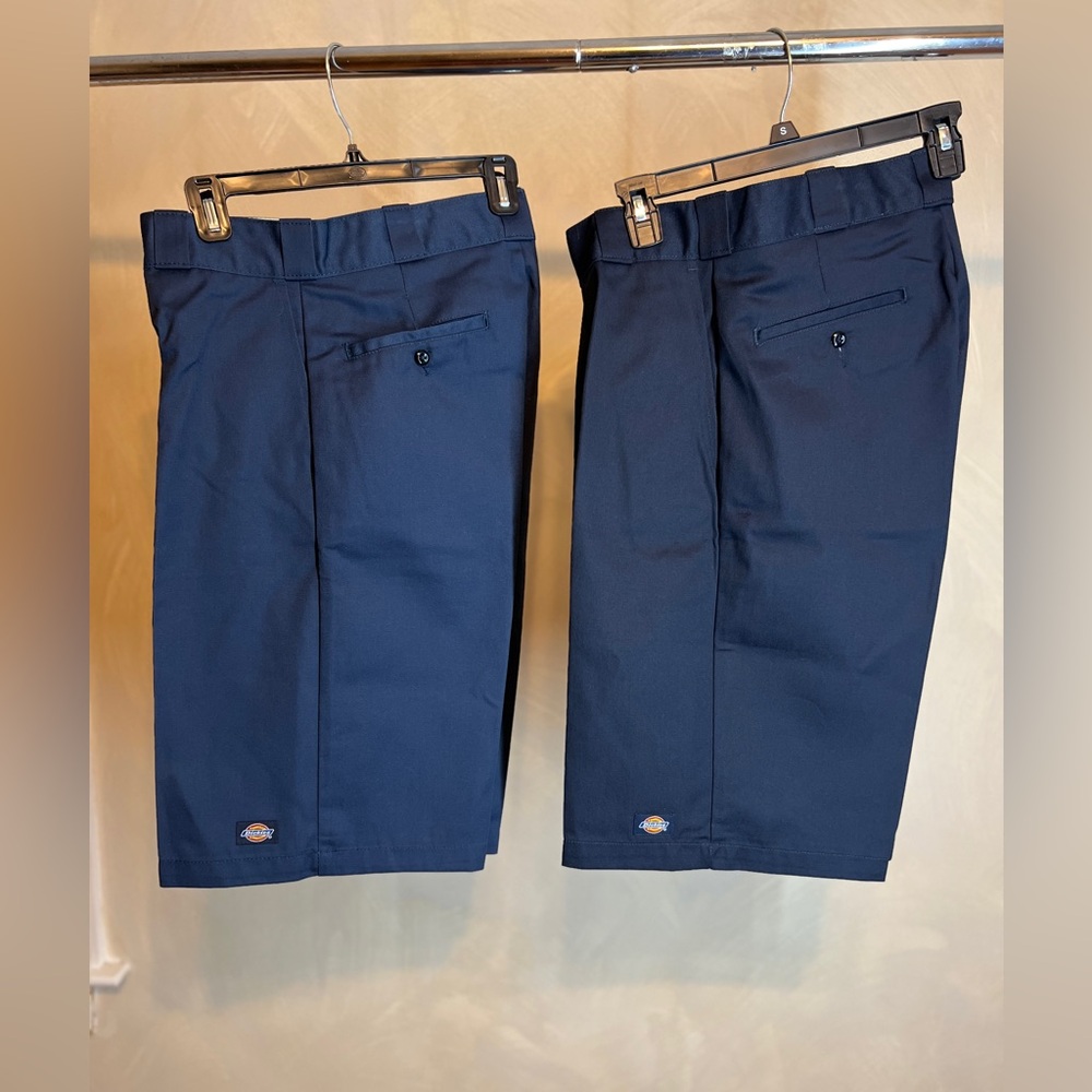 Dickies Blue 13" Flat Front Loose Fit Multi Pocket Uniform Work Shorts|Size: W30